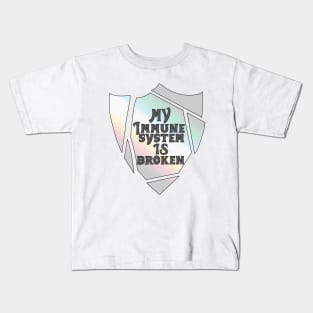 Broken immune system (disability pride flag) Kids T-Shirt